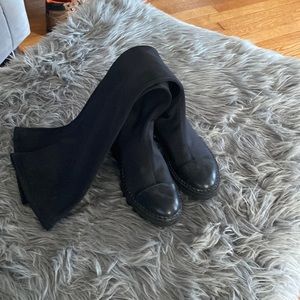 Zara Fabric OTK Lug Boots